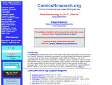 Tablet Screenshot of comicsresearch.org
